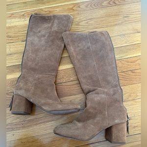 Splendid suede tan heel boots